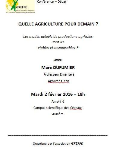 Quelle agriculture pour demain?