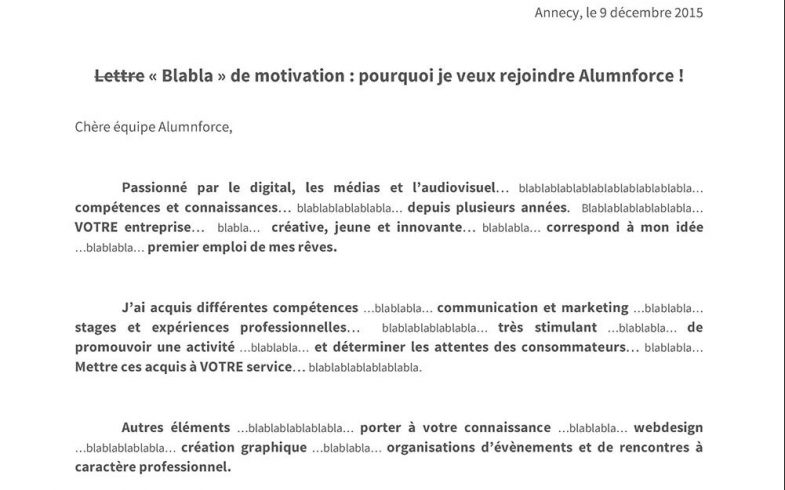 Un Clermontois d&rsquo;origine écrit « blabla » dans sa lettre de motivation et décroche un CDI
